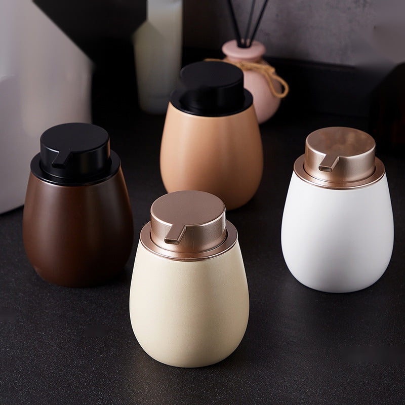 The Ceramic Foam Dispenser — Press-Top Soap & Lotion Bottle