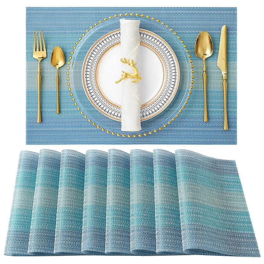 The Bamboo Woven Placemat Set — Waterproof Dining Mats