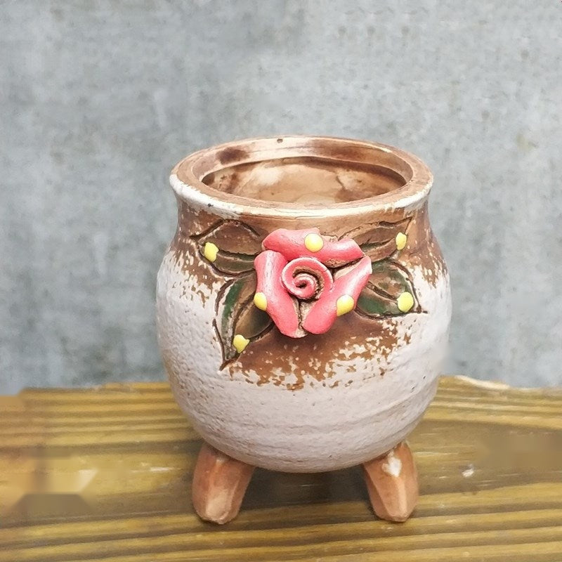 The Ceramic Mini Planter — Glazed Decorative Pot, 10 Styles