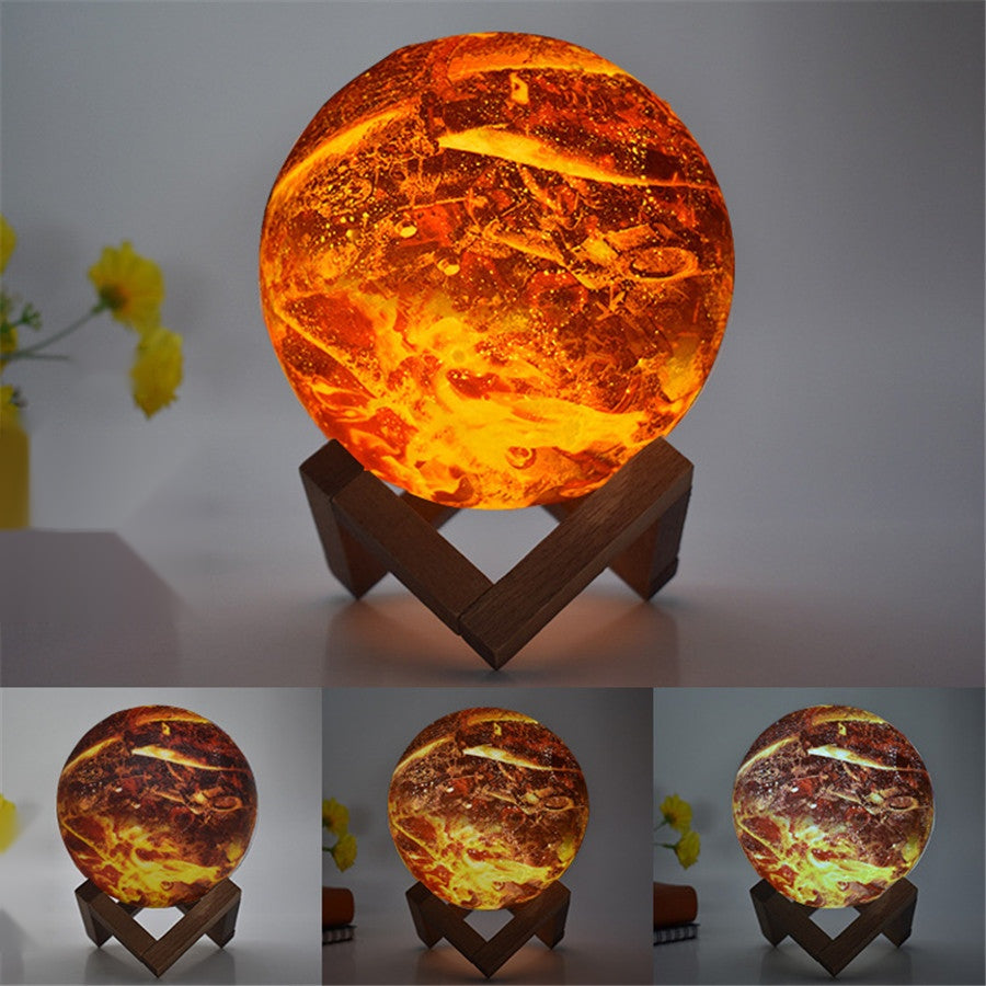 The Flame LED Night Light — 3D Painted Touch Lamp