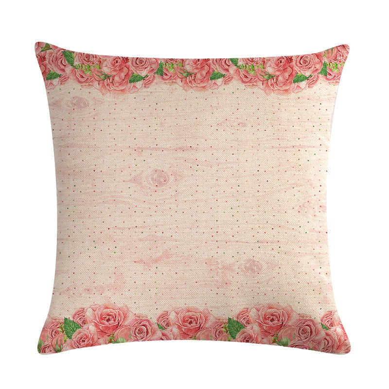 The Floral Cushion Cover — Botanical Print, 45×45cm