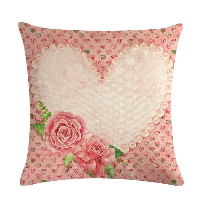 The Floral Cushion Cover — Botanical Print, 45×45cm