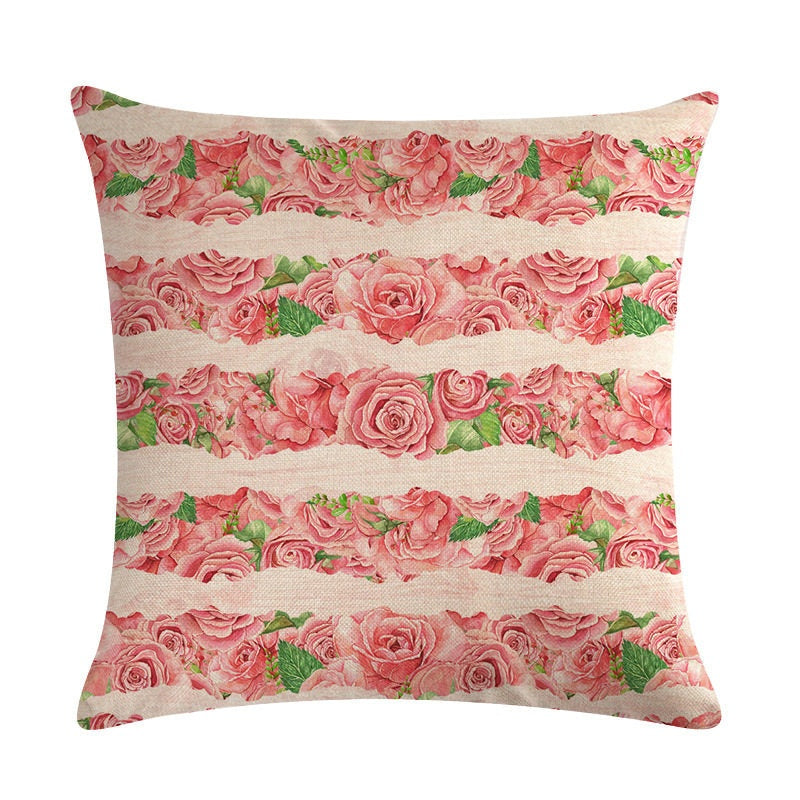 The Floral Cushion Cover — Botanical Print, 45×45cm