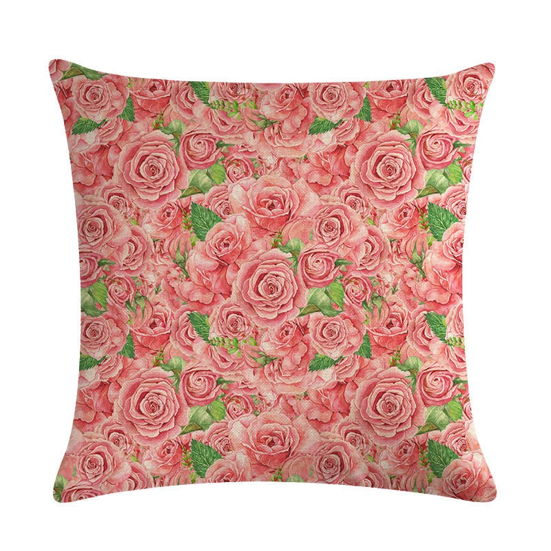 The Floral Cushion Cover — Botanical Print, 45×45cm