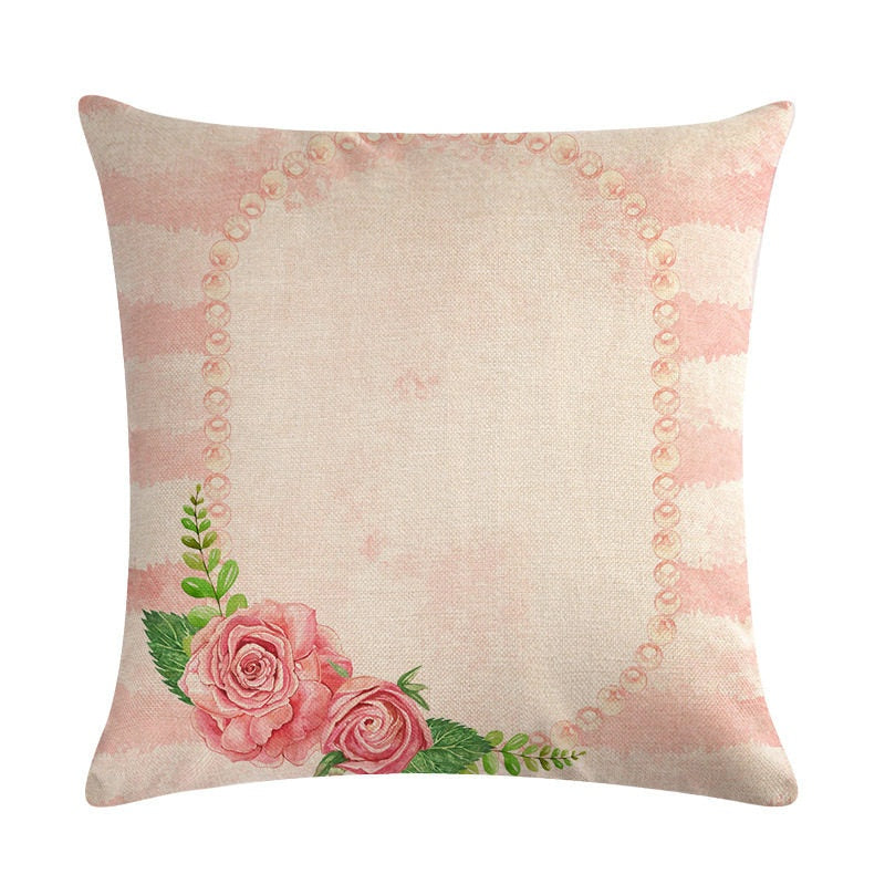 The Floral Cushion Cover — Botanical Print, 45×45cm