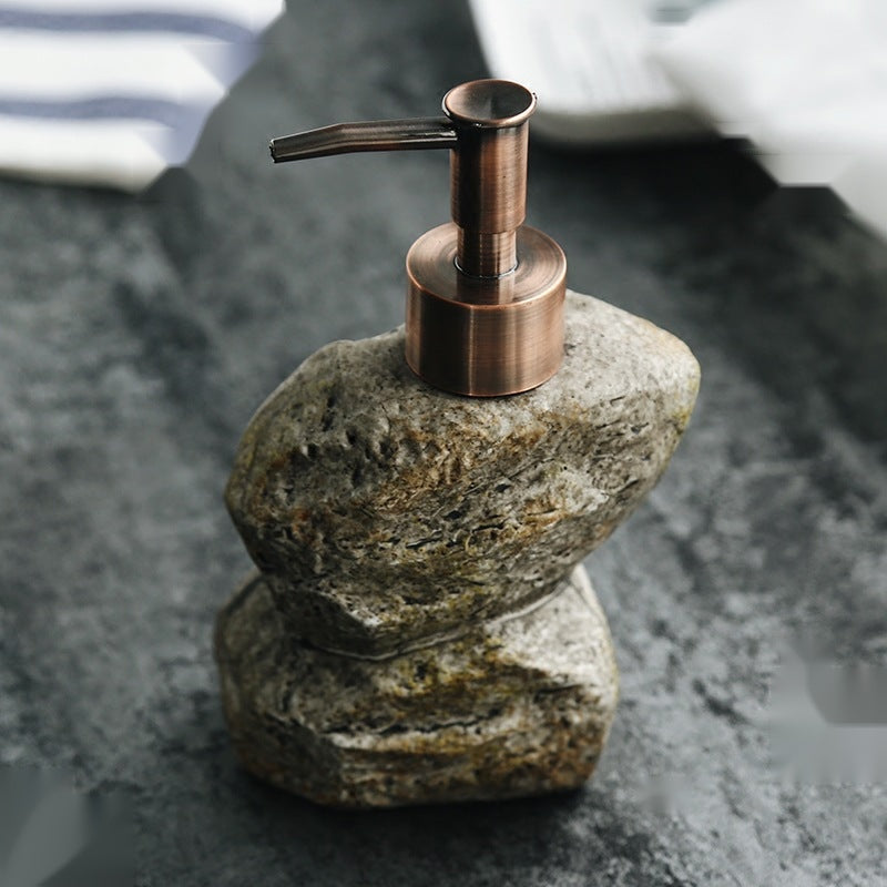 The Stone Ceramic Soap Dispenser — Retro Textured Pump, 3 Styles