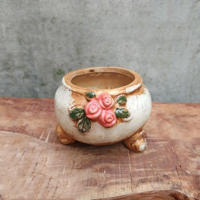 The Ceramic Mini Planter — Glazed Decorative Pot, 10 Styles