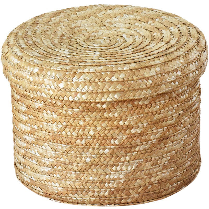The Woven Storage Basket — Wheat Straw Home Organizer