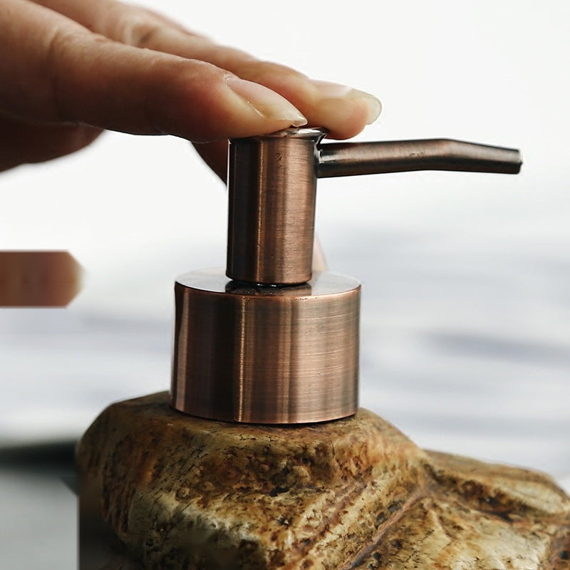 The Stone Ceramic Soap Dispenser — Retro Textured Pump, 3 Styles