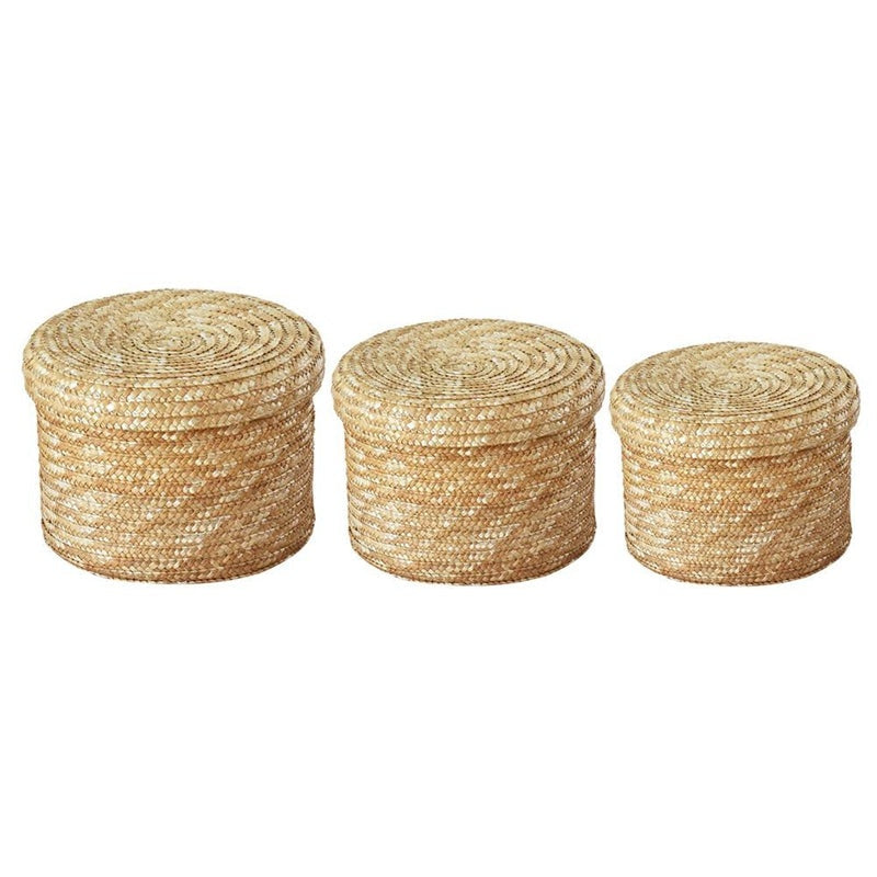 The Woven Storage Basket — Wheat Straw Home Organizer