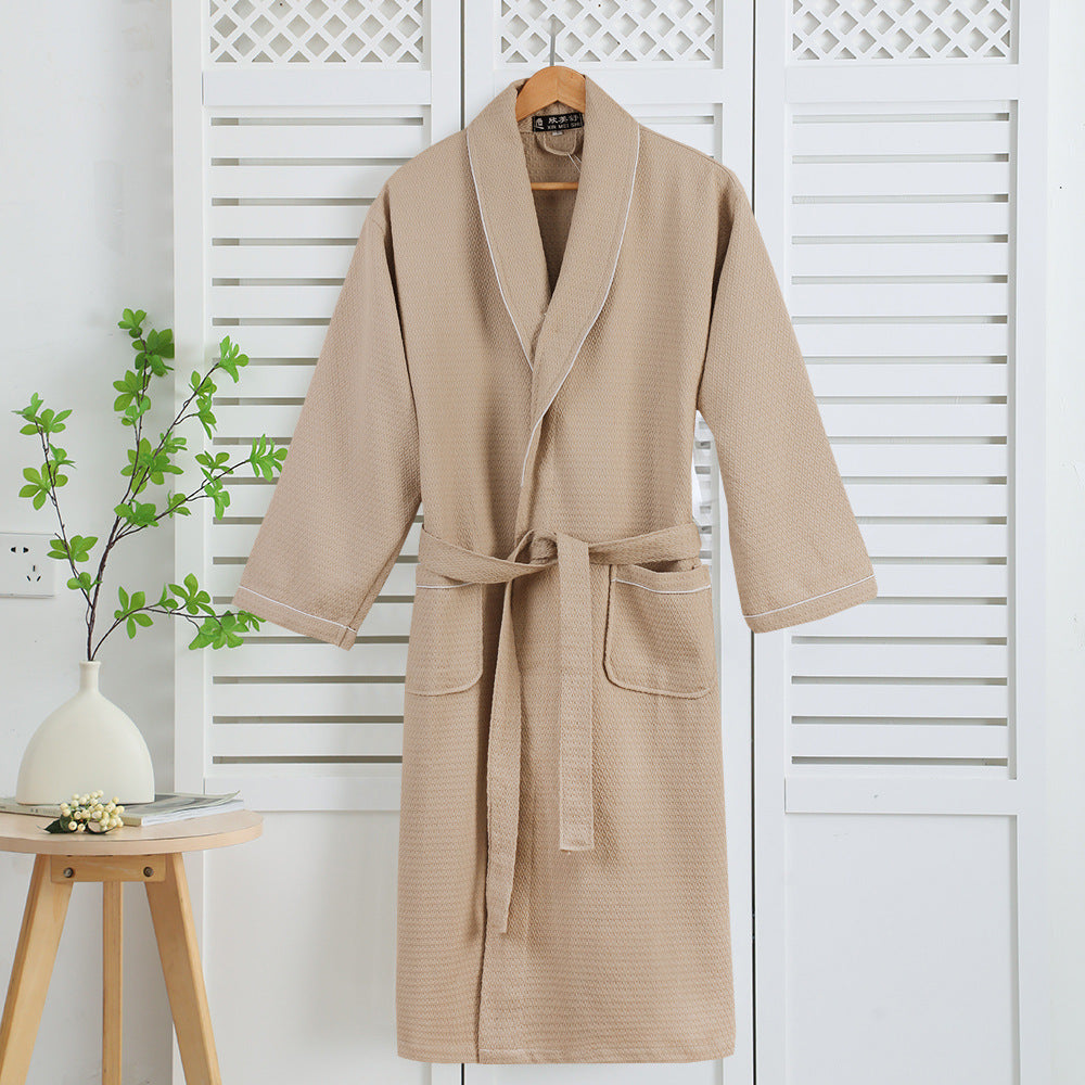 The Textured Waffle Sanctuary Robe – 100% Pure Cotton