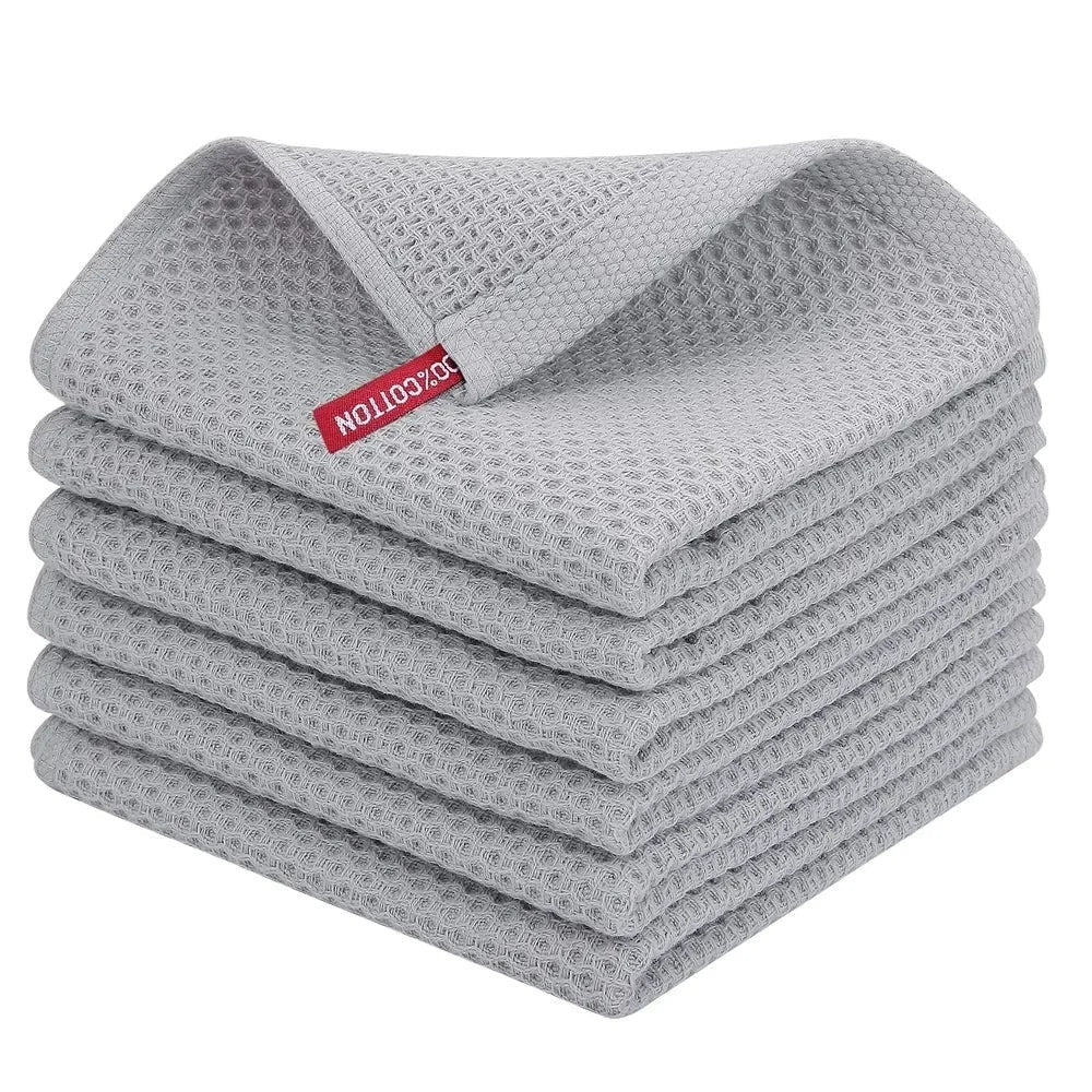 The Earth-Toned Waffle Weave Kitchen Towels