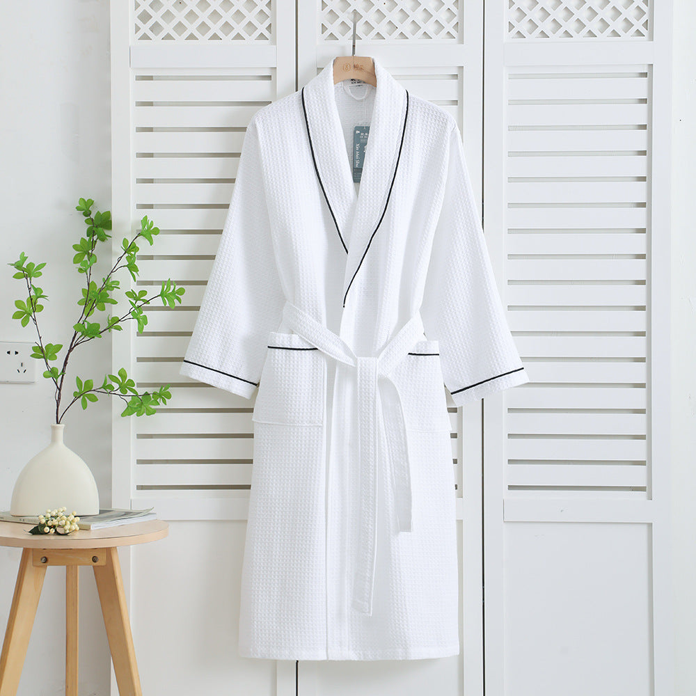 The Textured Waffle Sanctuary Robe – 100% Pure Cotton