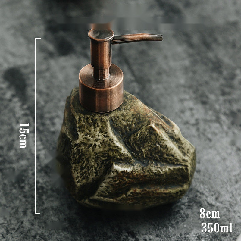 The Stone Ceramic Soap Dispenser — Retro Textured Pump, 3 Styles