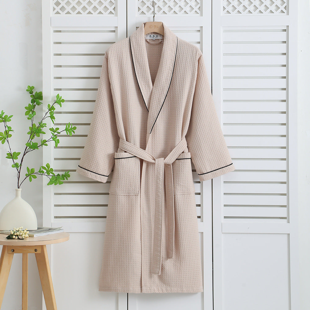 The Textured Waffle Sanctuary Robe – 100% Pure Cotton