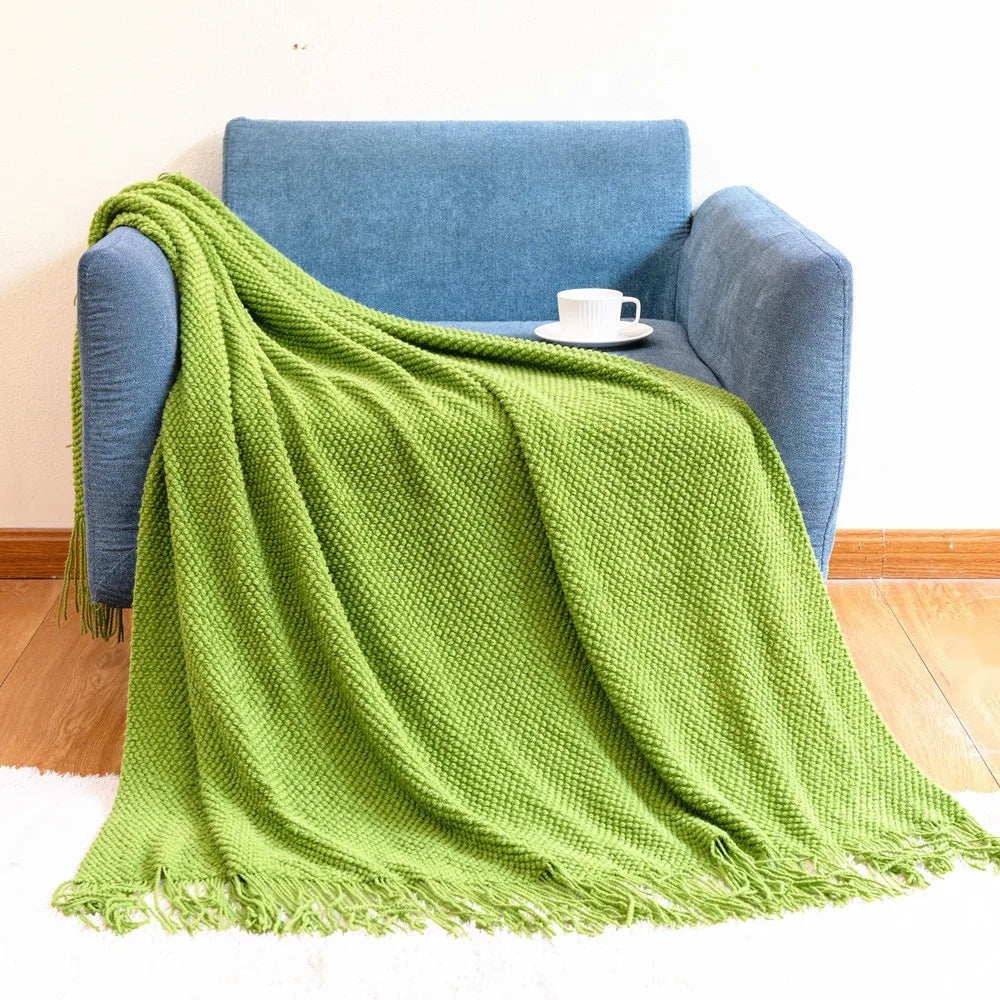 The Earth-Toned Organic Knit Blanket