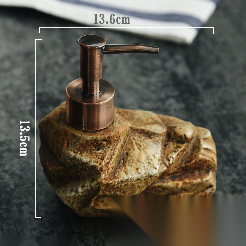 The Stone Ceramic Soap Dispenser — Retro Textured Pump, 3 Styles
