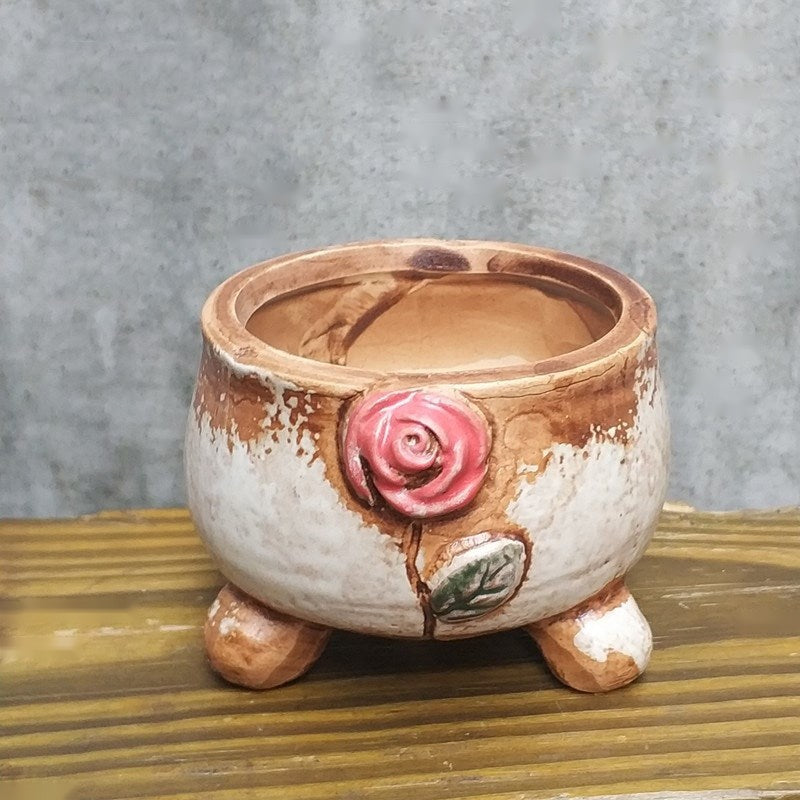 The Ceramic Mini Planter — Glazed Decorative Pot, 10 Styles