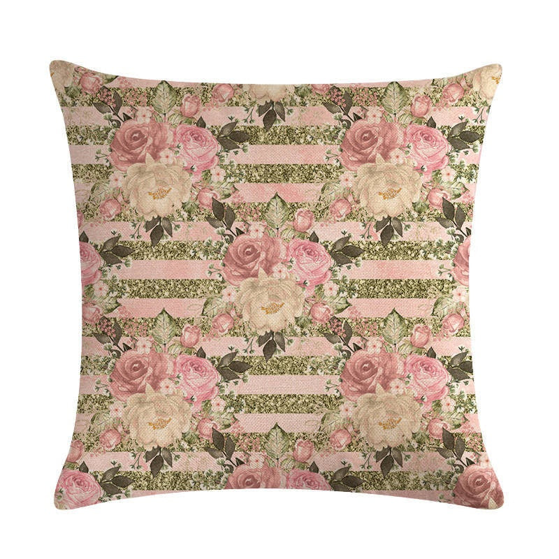 The Floral Cushion Cover — Botanical Print, 45×45cm