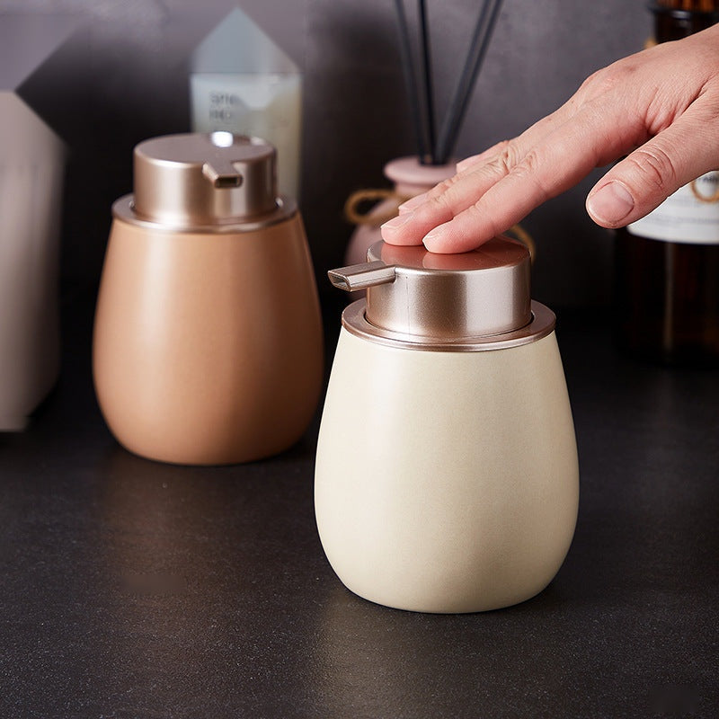 The Ceramic Foam Dispenser — Press-Top Soap & Lotion Bottle