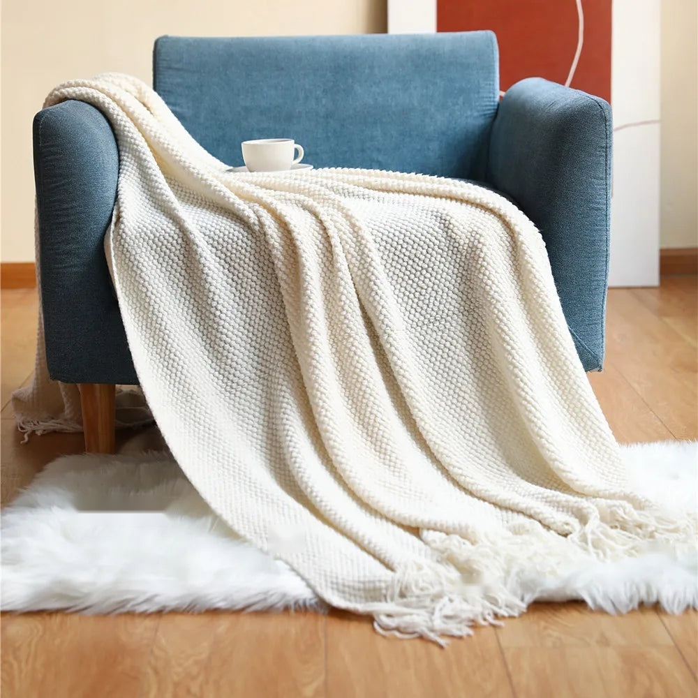 The Earth-Toned Organic Knit Blanket