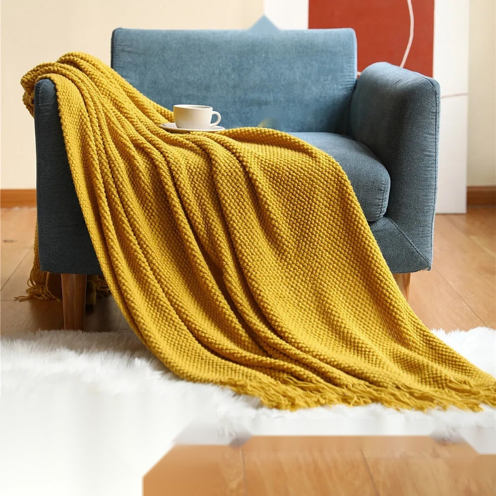 The Earth-Toned Organic Knit Blanket