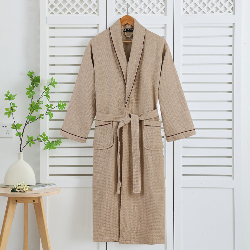 The Textured Waffle Sanctuary Robe – 100% Pure Cotton