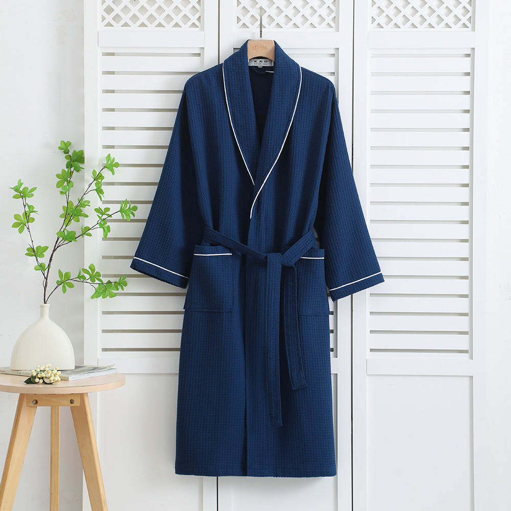The Textured Waffle Sanctuary Robe – 100% Pure Cotton