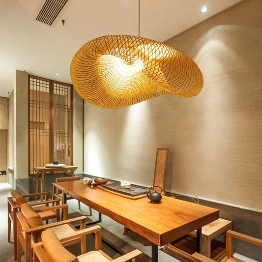 The Bamboo Pendant Lamp — Handwoven Ceiling Lighting