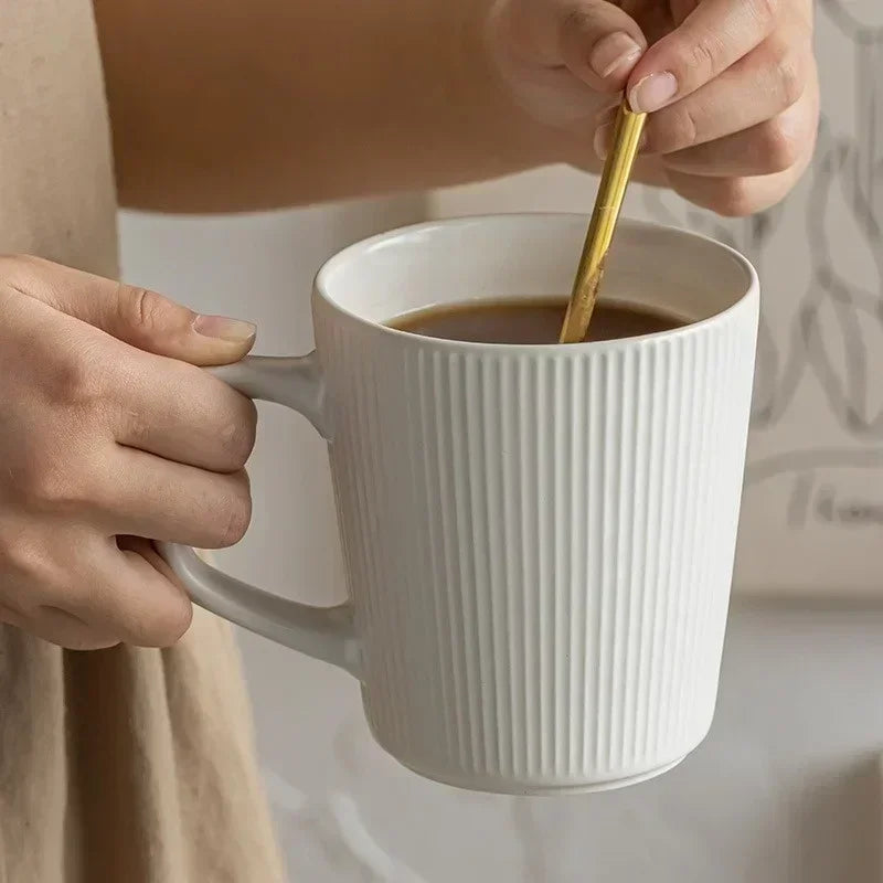 The Nordic Ribbed Ceramic Mug