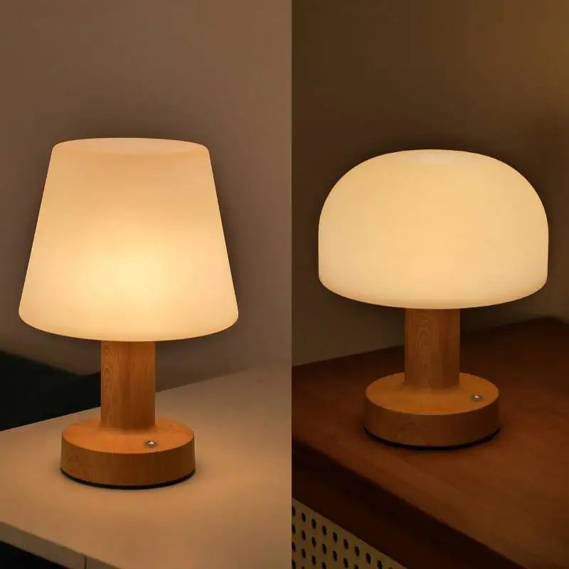 The Mushroom Lamp — USB Rechargeable Touch Light with Stepless Dimming