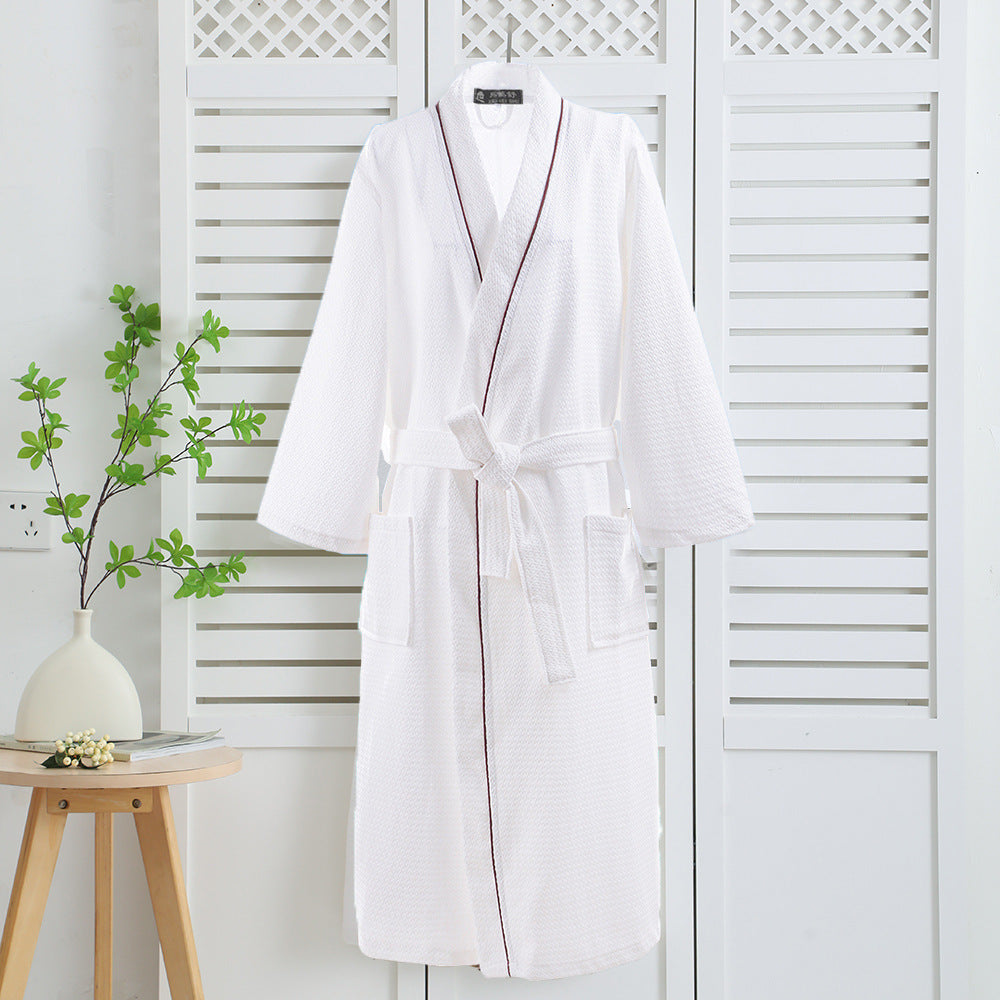 The Textured Waffle Sanctuary Robe – 100% Pure Cotton