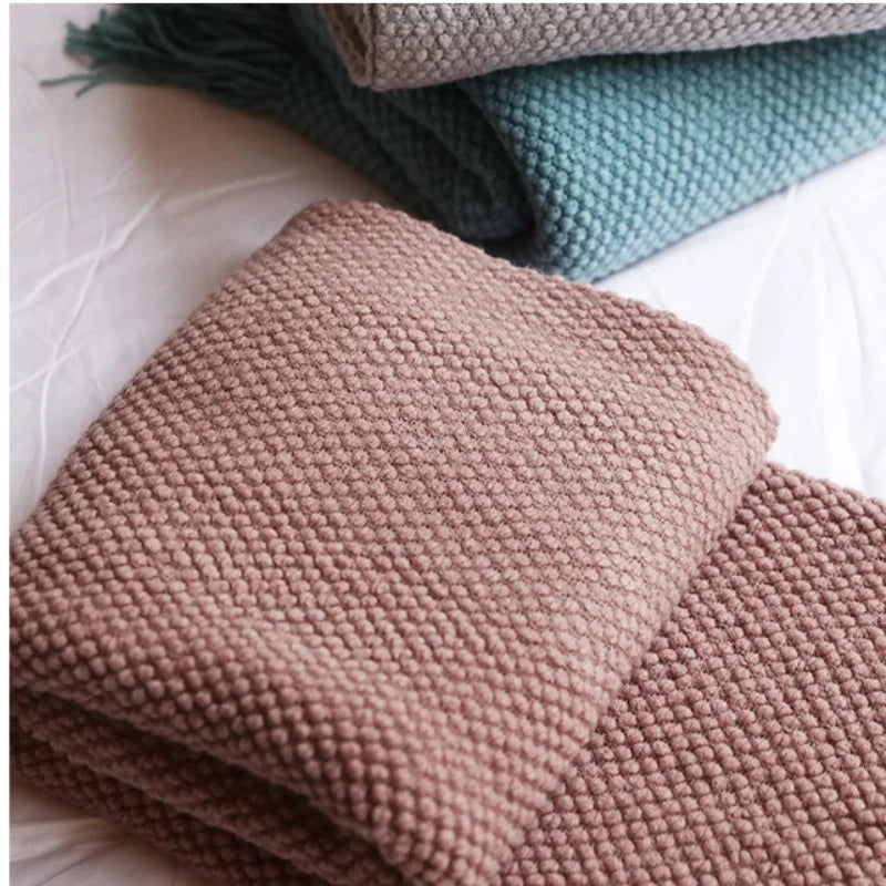 The Earth-Toned Organic Knit Blanket
