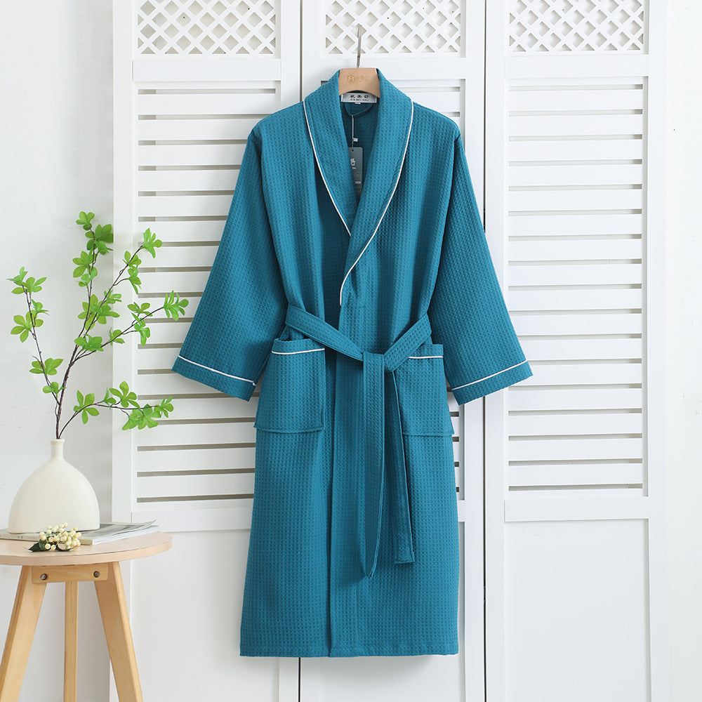 The Textured Waffle Sanctuary Robe – 100% Pure Cotton