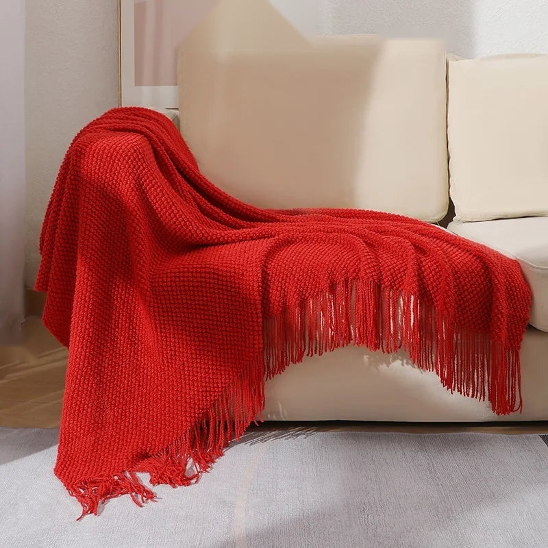 The Earth-Toned Organic Knit Blanket