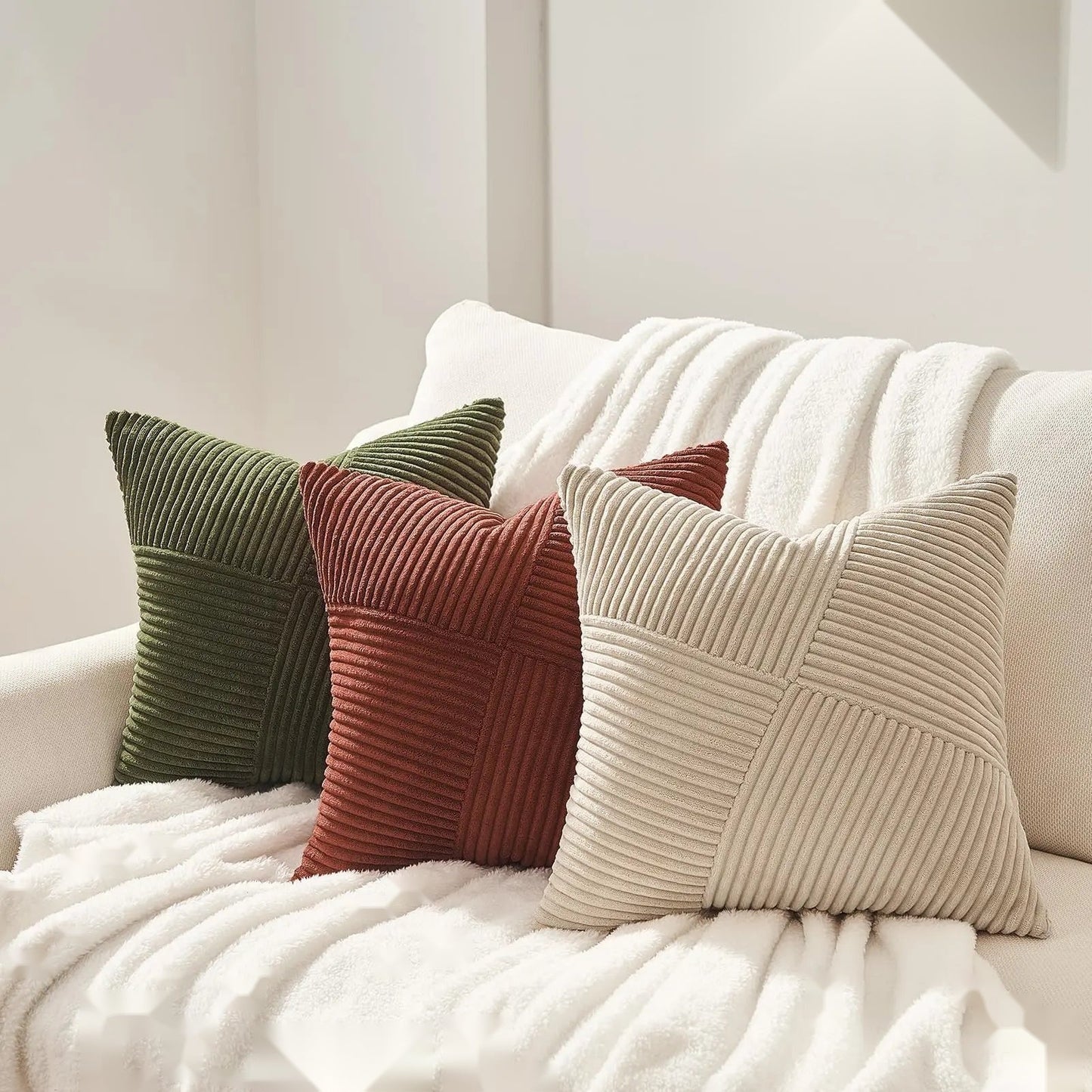 The Organic Textured Throw Pillow Cover
