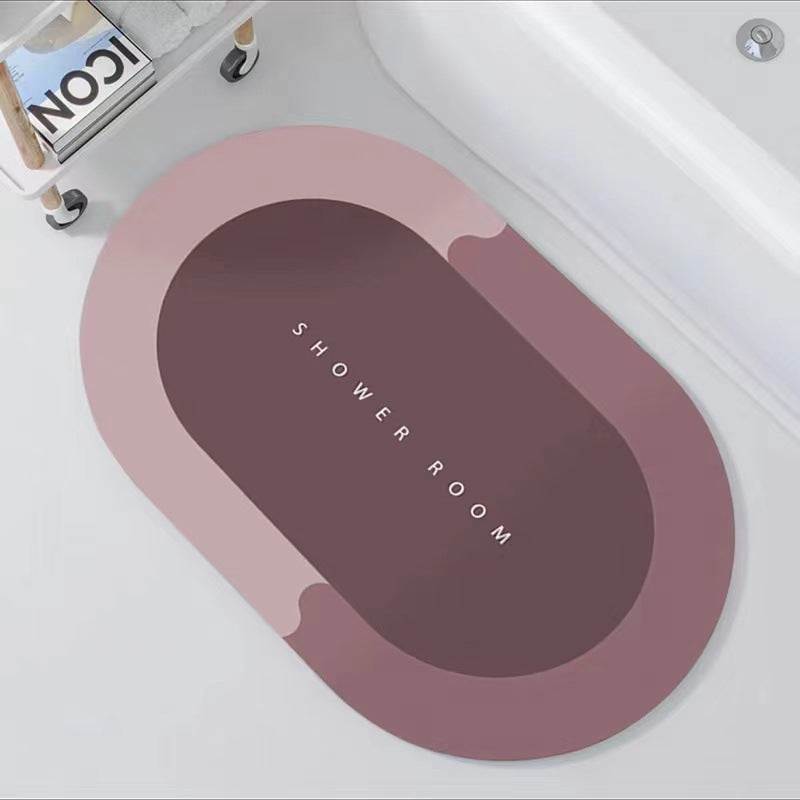 Diatom Bath Mat, Quick-Dry, Minimalist, Japandi Bathroom Decor, TerraNest Studio