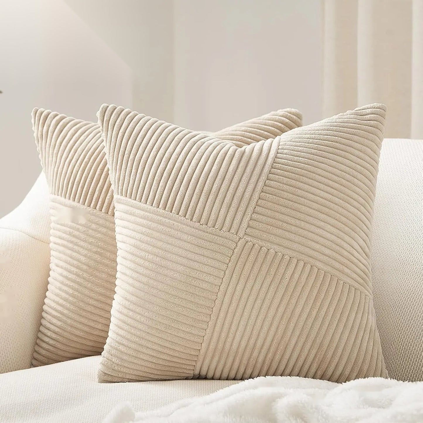 The Organic Textured Throw Pillow Cover