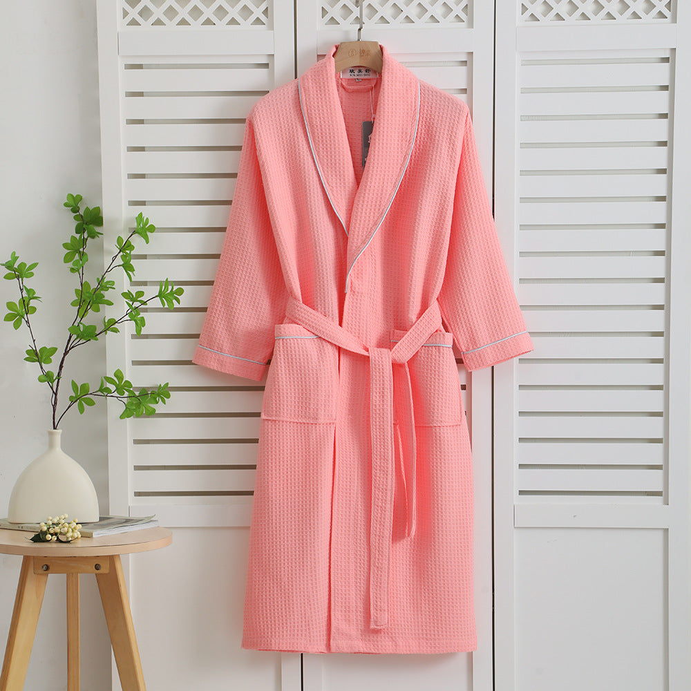 The Textured Waffle Sanctuary Robe – 100% Pure Cotton
