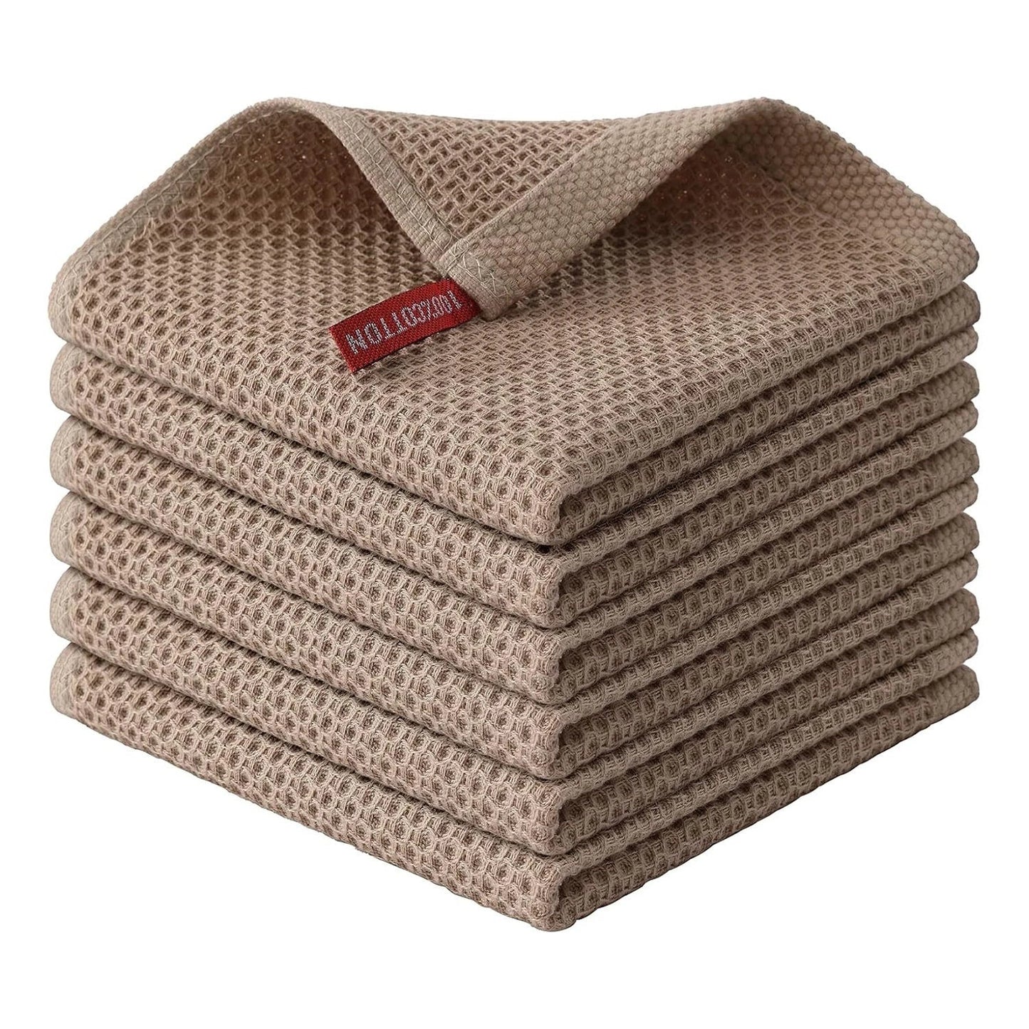 The Earth-Toned Waffle Weave Kitchen Towels