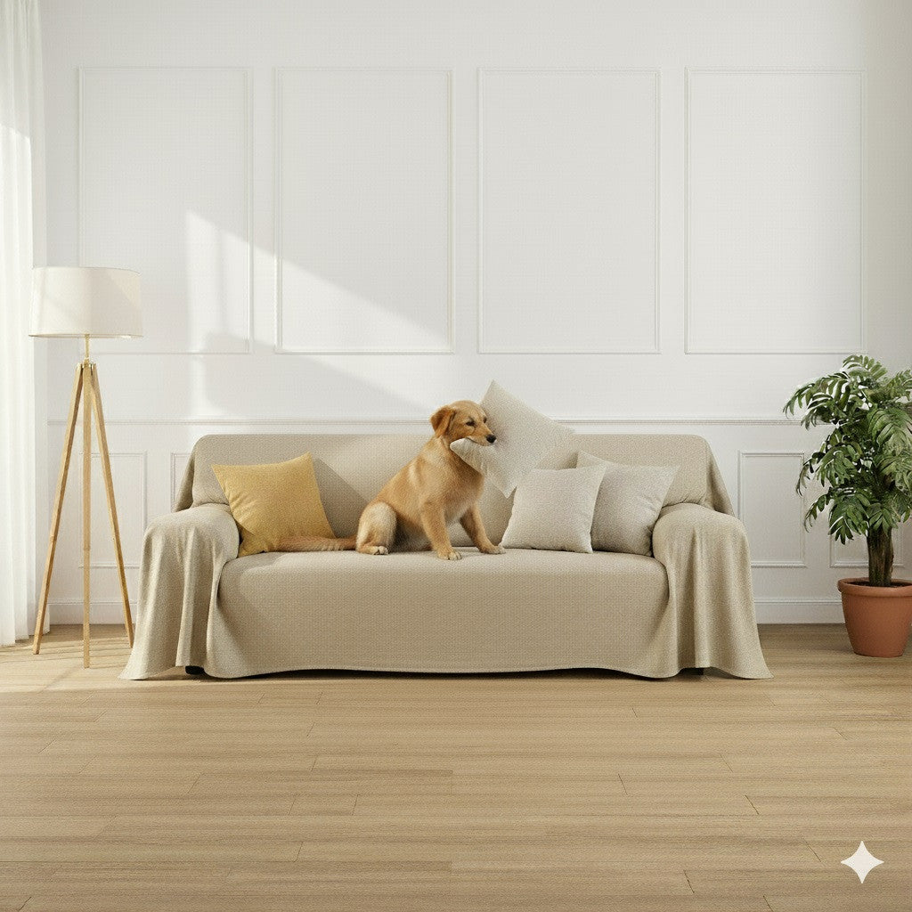 Telo Salva Divano - ARMOR beige Arredo fabric sofa cover - corner detail