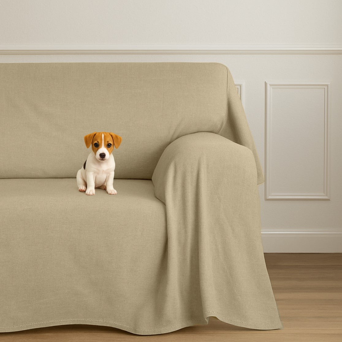 Telo Salva Divano - ARMOR beige Arredo fabric sofa cover - side detail