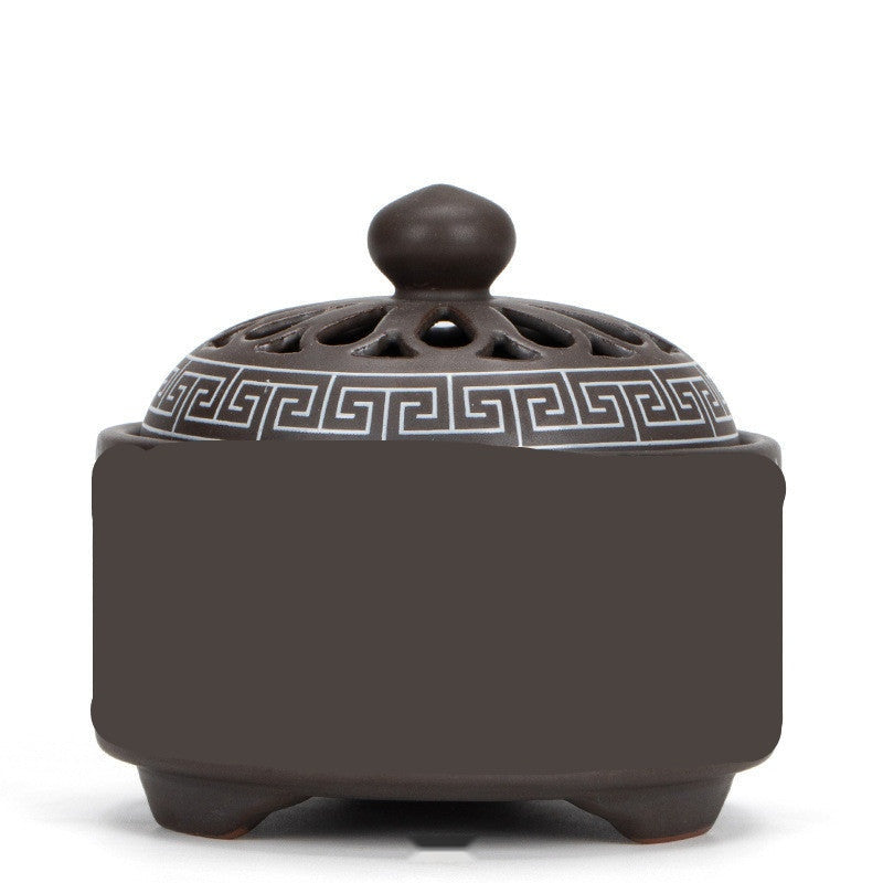 The Ember Glow — Ceramic Cloisonné Incense Burner with Backward Channel