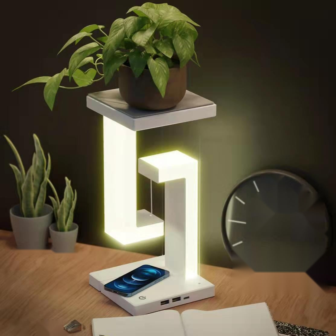 The Levitating Lamp — Wireless Charging Floating Table Lamp with LED Night Light
