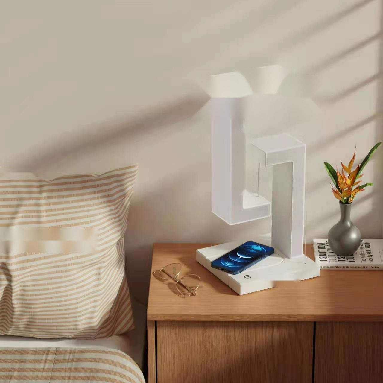 The Levitating Lamp — Wireless Charging Floating Table Lamp with LED Night Light