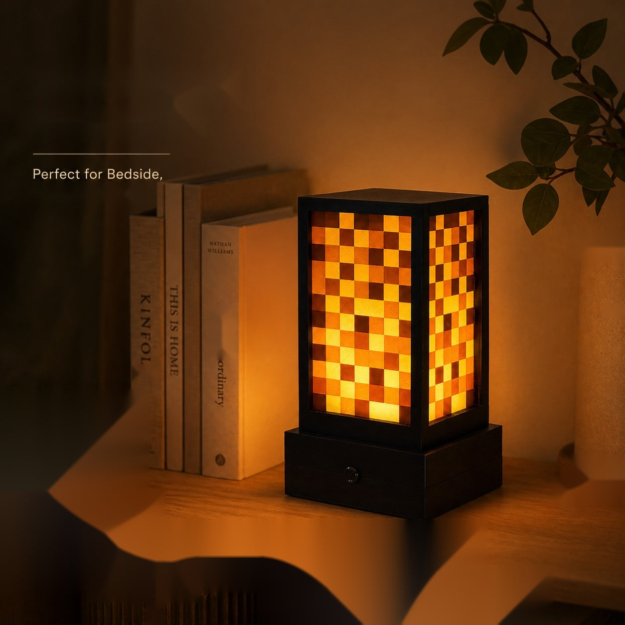 The Elegant Pixel Lamp — Rechargeable Touch Night Light, 3 Brightness Modes