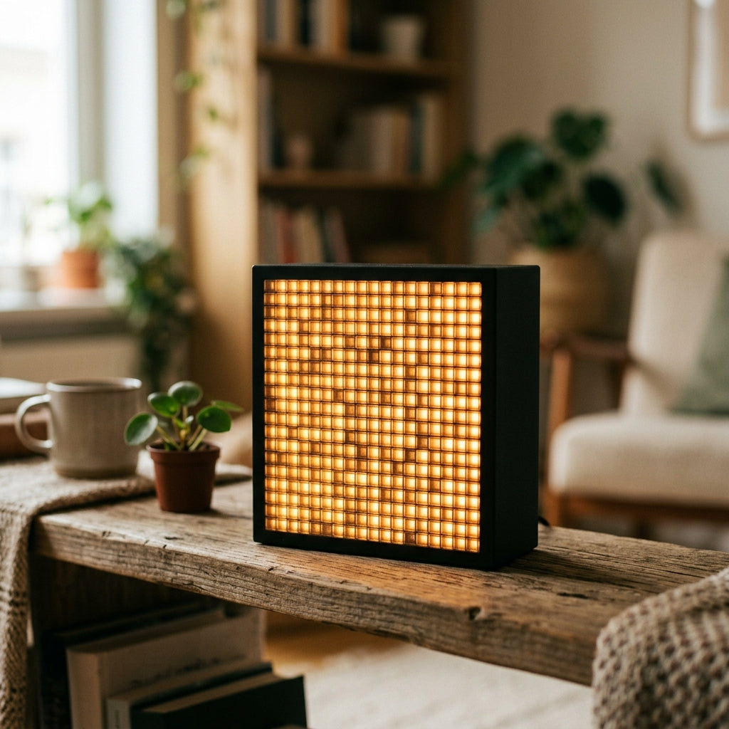 The Elegant Pixel Lamp — Rechargeable Touch Night Light, 3 Brightness Modes