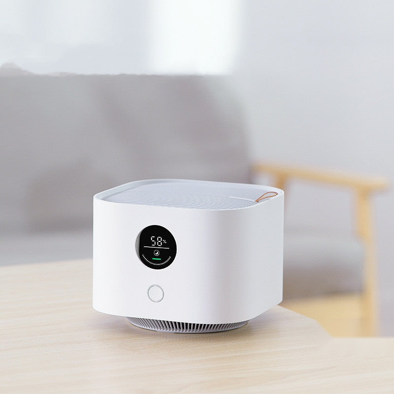 The Pure Breeze — Small Silent Smart Desktop Air Purifier (Grey, USB)